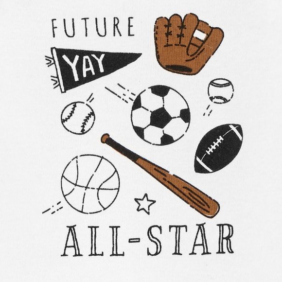 NWT!Carter's 3-Piece Football Little Character Set - Picture 6 of 6